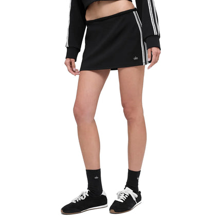 alo Women's Track Star Mini Skirt Black