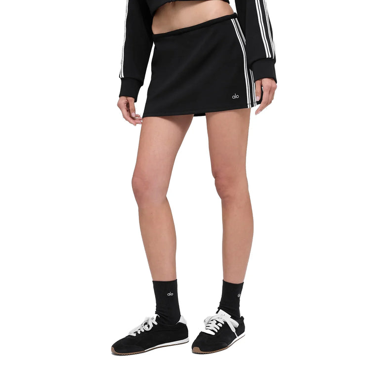 alo Women's Track Star Mini Skirt Black