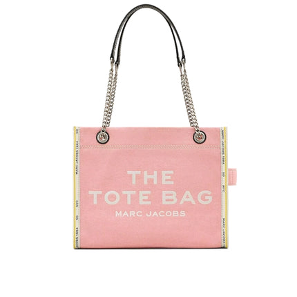 Marc Jacobs Women's The Denim Chain Medium Tote Bag Ribbon Pink