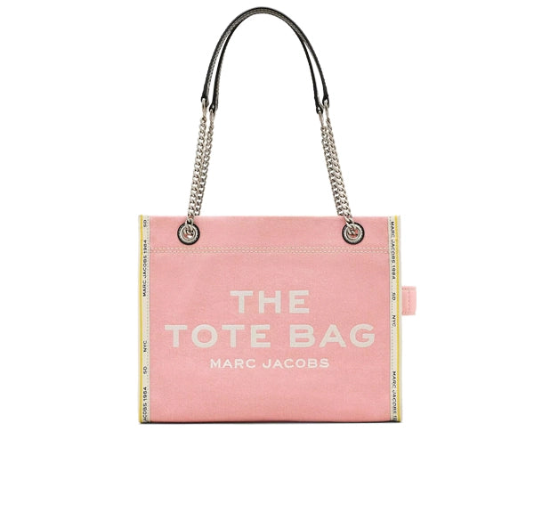 Marc Jacobs Women's The Denim Chain Medium Tote Bag Ribbon Pink