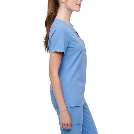 FIGS Women's Catarina One Pocket Scrub Top Ceil Blue