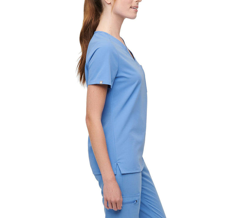 FIGS Women's Catarina One Pocket Scrub Top Ceil Blue