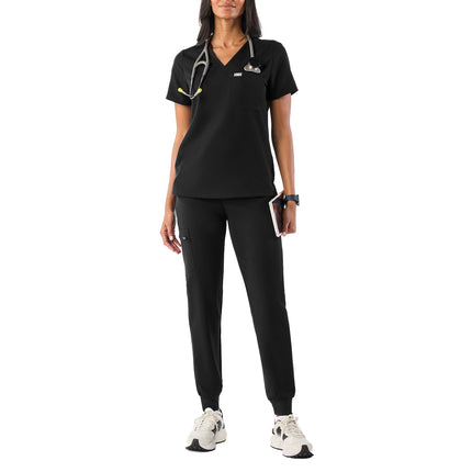 FIGS Women's Catarina One Pocket Scrub Top Black