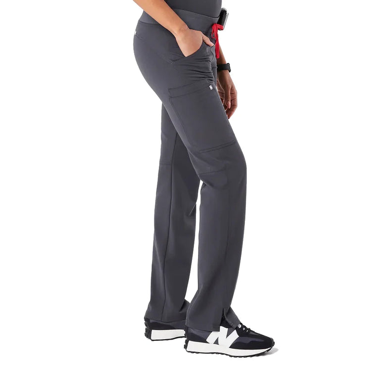 FIGS Women's Kade Cargo Scrub Pants Charcoal