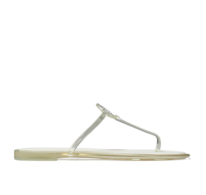 Tory Burch Women's Mini Miller Jelly Sandal Clear/Silver