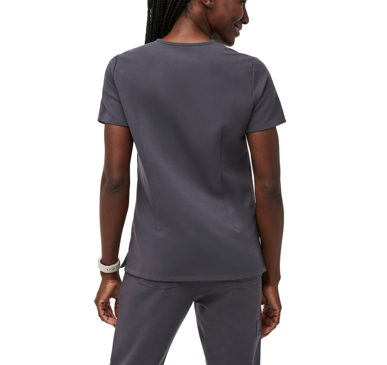 FIGS Women's Catarina One Pocket Scrub Top Charcoal
