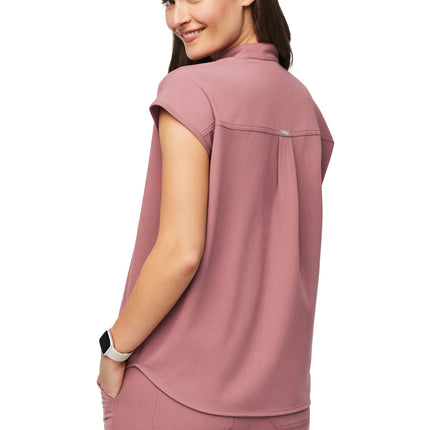 FIGS Women's Rafaela Oversized Scrub Top Mauve