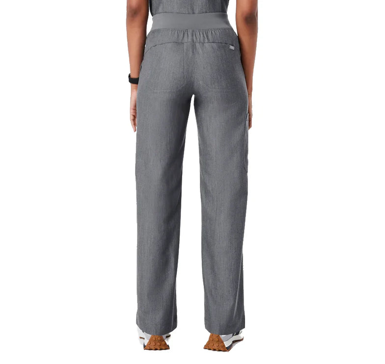 FIGS Women's High Waisted Isabel Wide Leg Scrub Pants Graphite