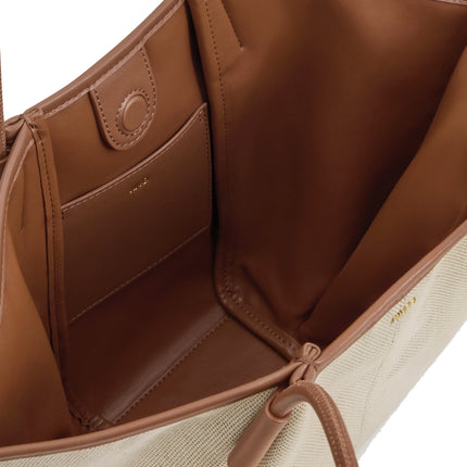 JW PEI Women's Nala Wide Tote Bag - Brown Canvas