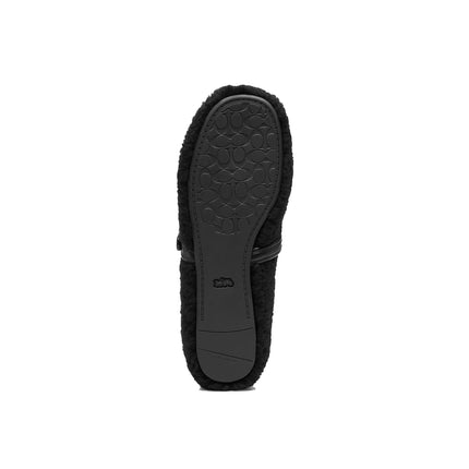 Coach Women's Sculpted C Mary Jane In Shearling Black