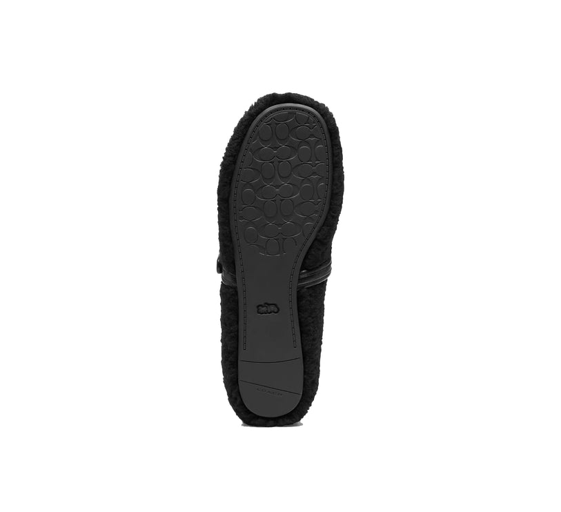 Coach Women's Sculpted C Mary Jane In Shearling Black