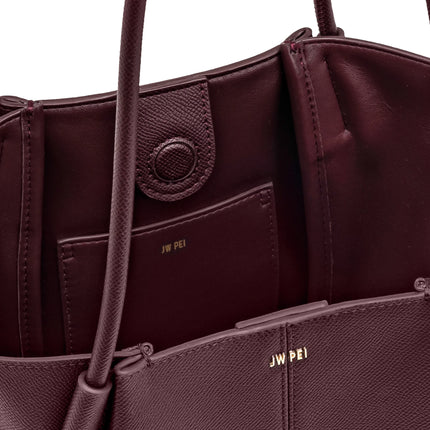 JW PEI Women's Nala Wide Tote Bag - Deep Burgundy