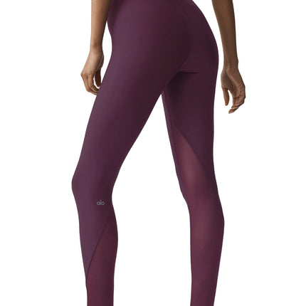 alo Women's Airlift High-Waist 7/8 Rebel Legging Rich Bordeaux