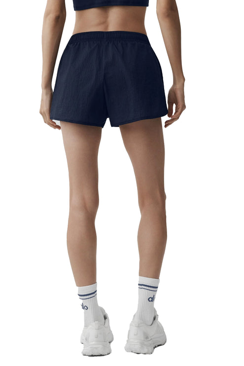 alo Women's Mid-Rise Go Time Short Navy