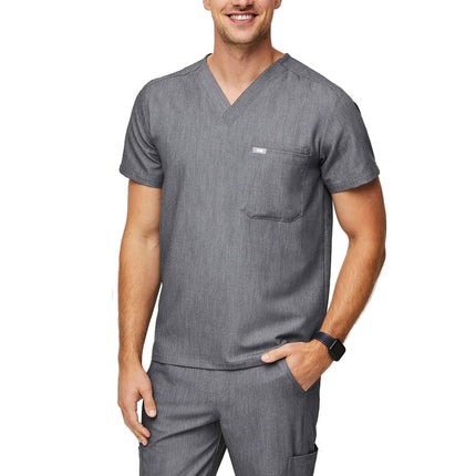 FIGS Men's Leon Three Pocket Scrub Top Graphite