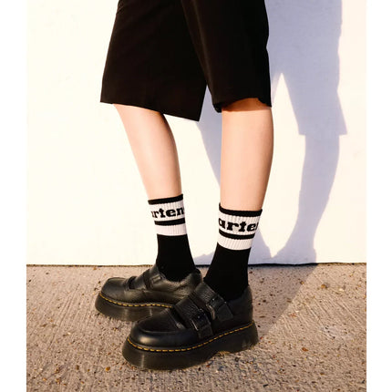 Dr. Martens Women's Buzz Milled Nappa Leather Mary Jane Shoes Black