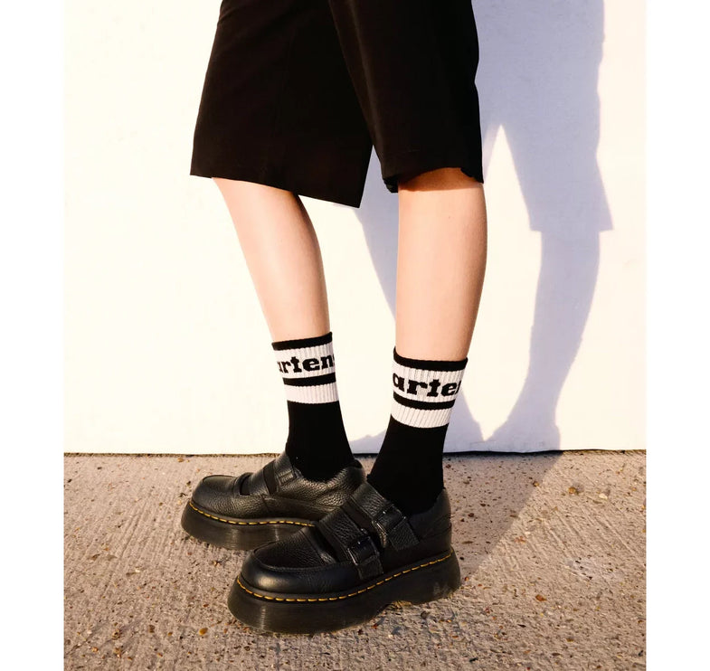 Dr. Martens Women's Buzz Milled Nappa Leather Mary Jane Shoes Black