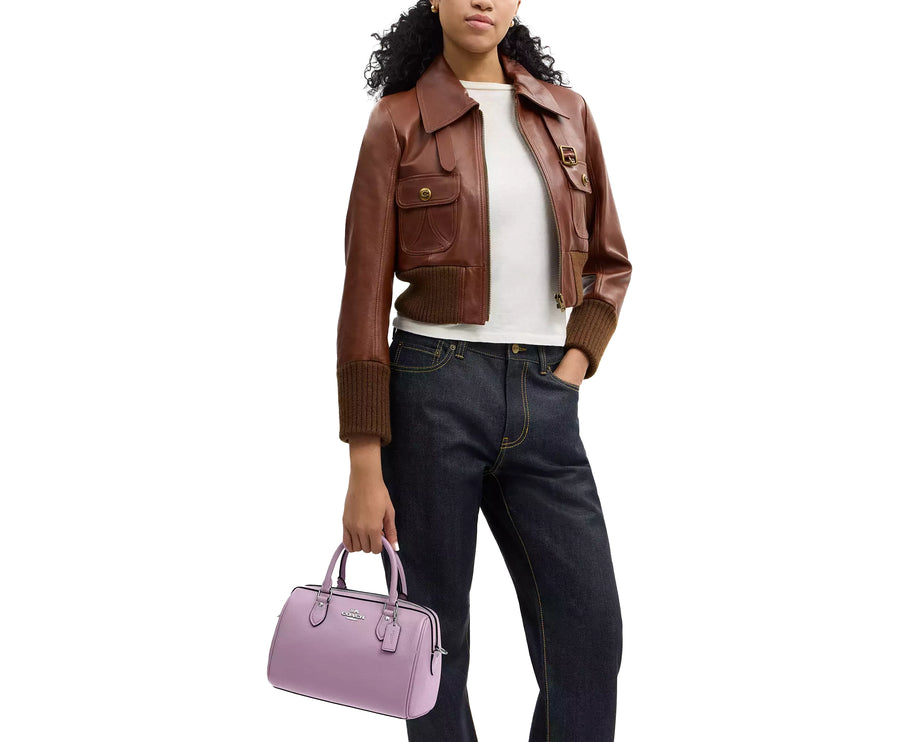 Coach Women's Rowan Satchel Bag Silver/Jasmine