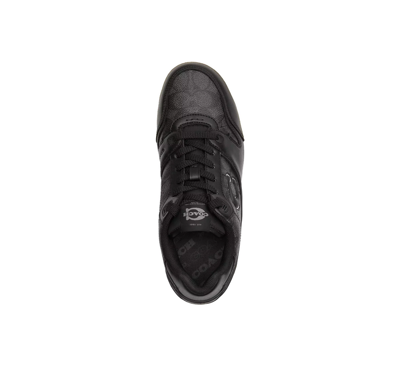 Coach Women's Soho Sneaker With Signature Canvas Charcoal/Black