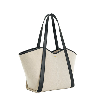 JW PEI Women's Kiana Large Capacity Tote Bag - Black Canvas