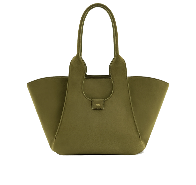 JW PEI Women's Cara Faux Suede Tote Bag - Dark Olive