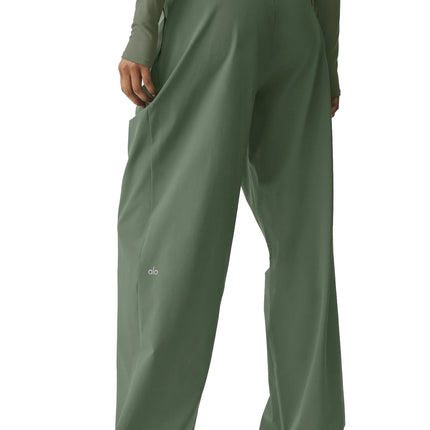 alo Women's Suit Up Trouser (Short) Bamboo Green