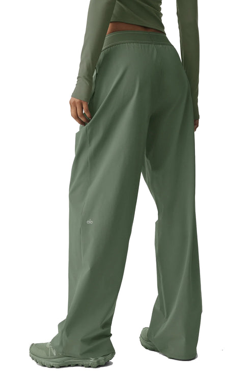 alo Women's Suit Up Trouser (Short) Bamboo Green