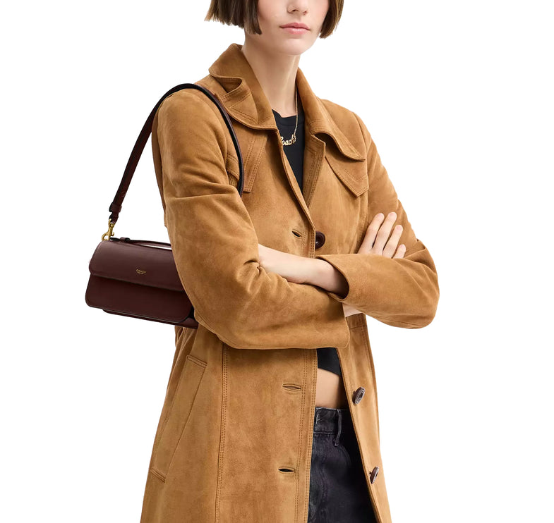 Coach Women's New York Elora Top Handle Crossbody Bag Brass/Maple