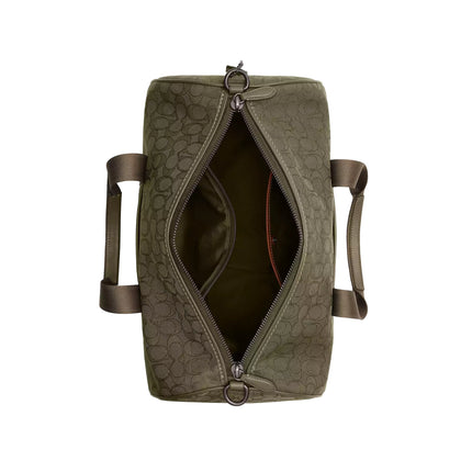 Coach Men's Theo Duffle In Signature Jacquard Olive Drab