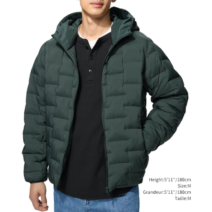 Uniqlo Men's Pufftech Parka 59 Dark Green