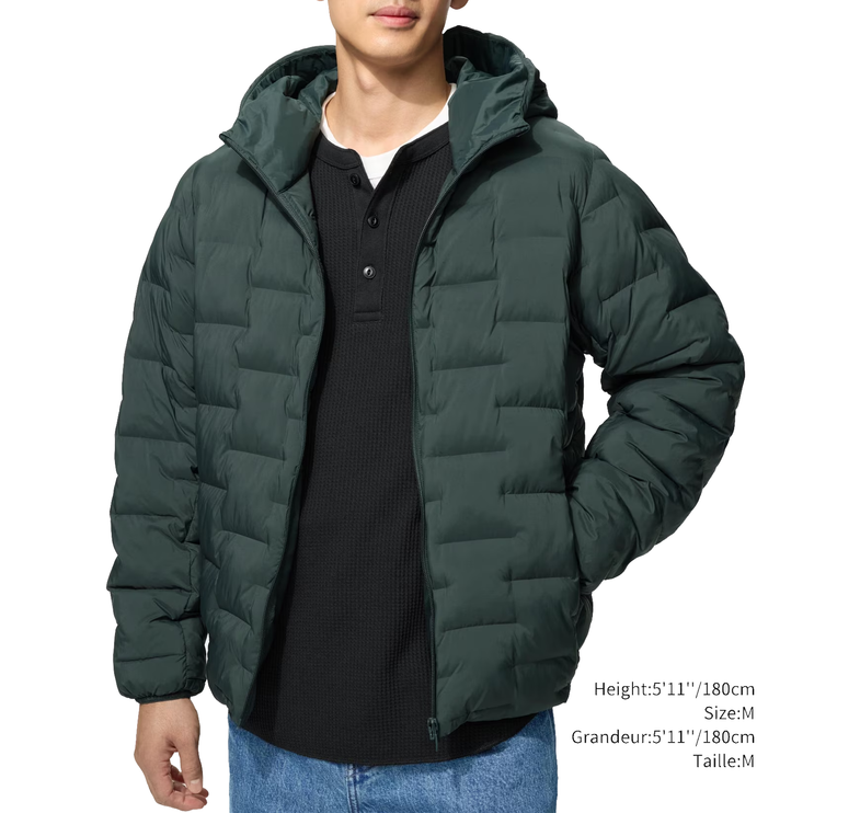 Uniqlo Men's Pufftech Parka 59 Dark Green