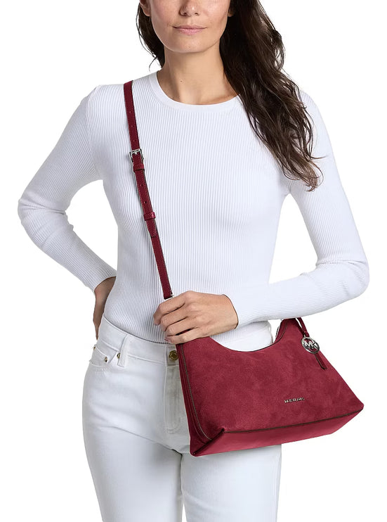 Michael Kors Women's Sammy Medium Convertible Shoulder Bag Maroon