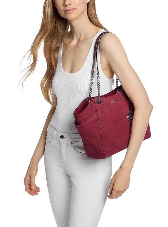 Michael Kors Women's Jet Set Travel Large Tote Bag Maroon