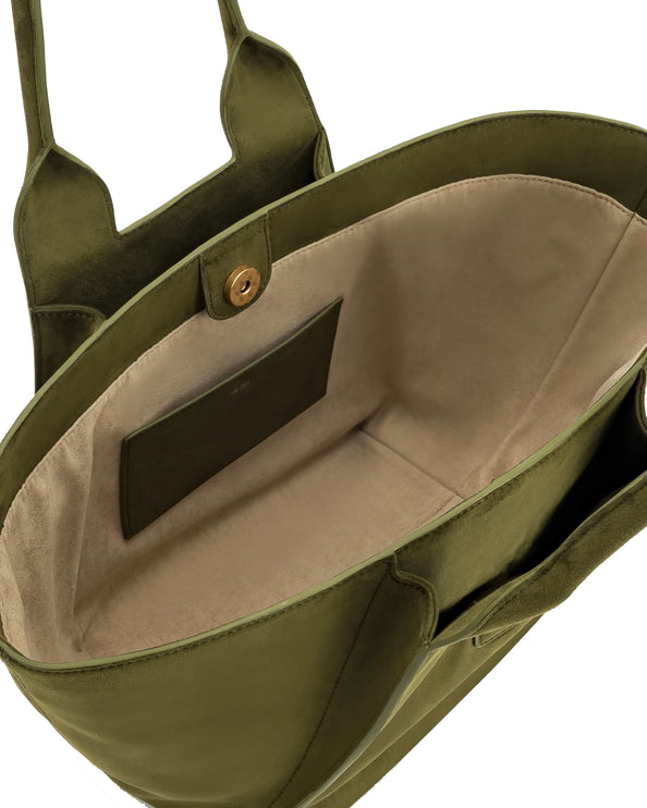 JW PEI Women's Cara Faux Suede Tote Bag - Dark Olive