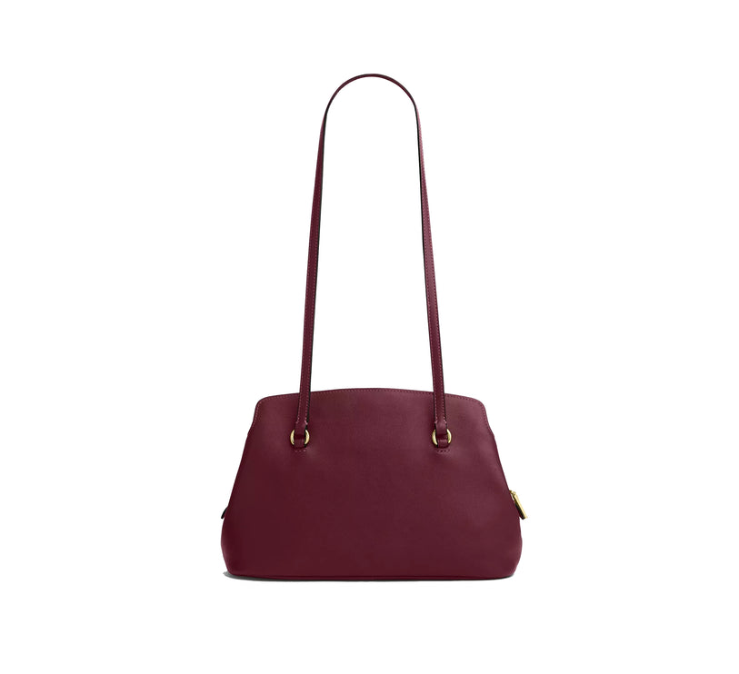Coach Women's Elise Shoulder Bag Gold/Dark Cherry
