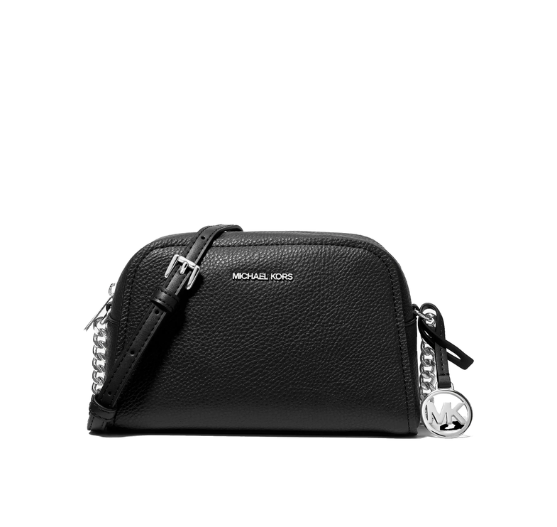 Michael Kors Women's Ashton Extra-Small Camera Crossbody Bag Black/Silver