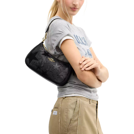 Coach Women's Teri Shoulder Bag With Star Patchwork Gold/Black Multi