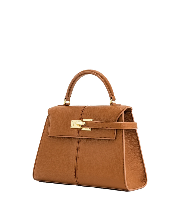 JW PEI Women's Elise Large Top Handle Bag Brown/Gold