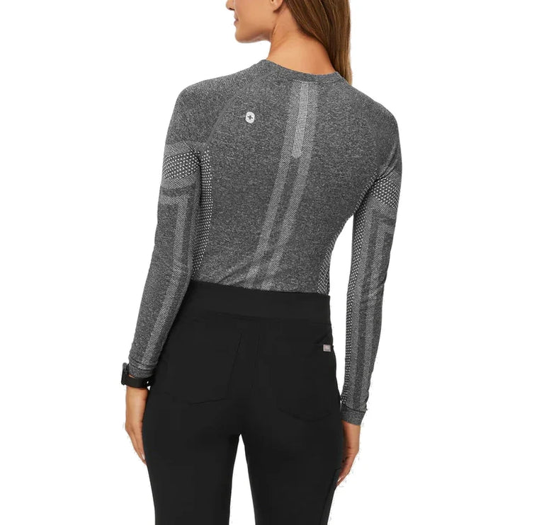 FIGS Women's Salta Seamless Longsleeve Underscrub Graphite