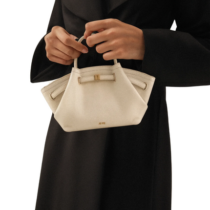 JW PEI Women's Hana Mini Faux Suede Tote Bag Off White/Gold