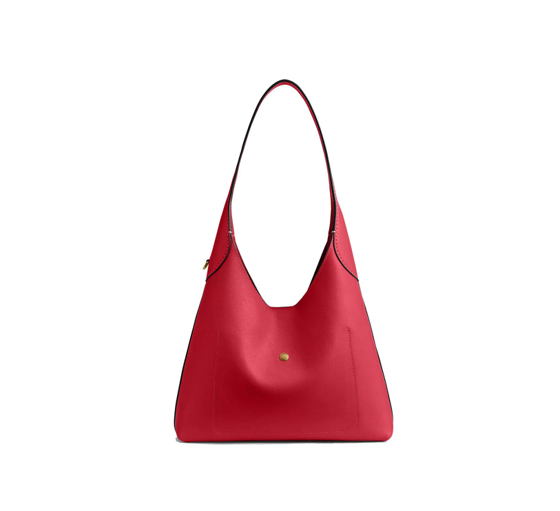 Coach Women's Brooklyn Shoulder Bag 28 Brass/Scarlet