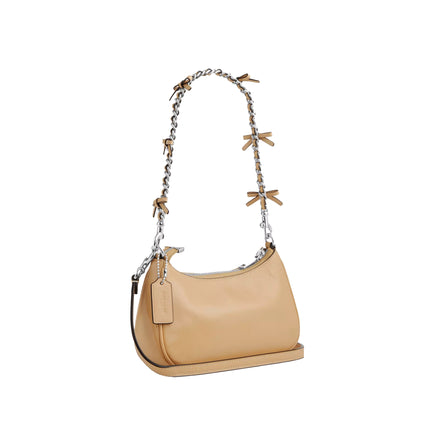 Coach Women's  Teri Mini Crossbody Bag With Bows Silver/Light Sand