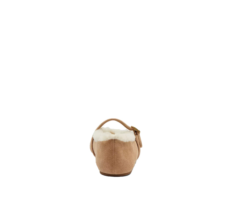 Coach Women's Sculpted C Mary Jane In Shearling Soft Beige
