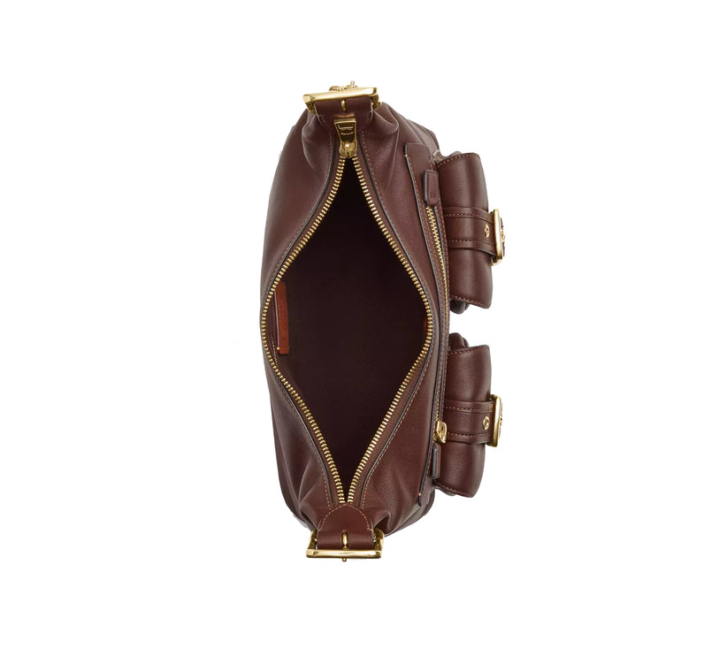Coach Women's Allison Zip Top Shoulder Bag Gold/Maple