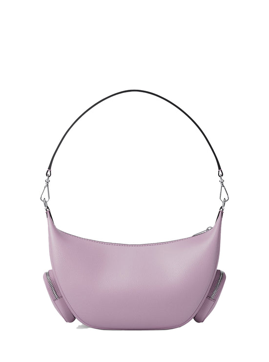 Michael Kors Women's Merritt Medium Pebbled Leather Convertible Shoulder Bag Light Quartz/Silver