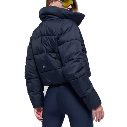 alo Women's Gold Rush Puffer Navy
