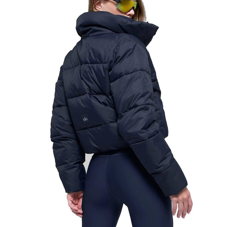 alo Women's Gold Rush Puffer Navy