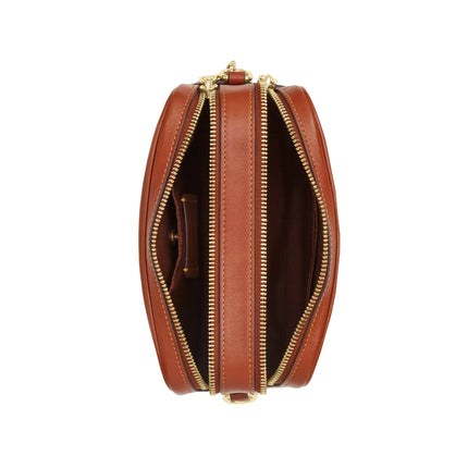 Coach Women's Mini Carey Crossbody Bag Gold/Cinnamon