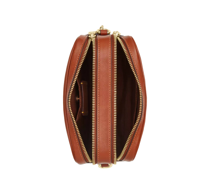 Coach Women's Mini Carey Crossbody Bag Gold/Cinnamon