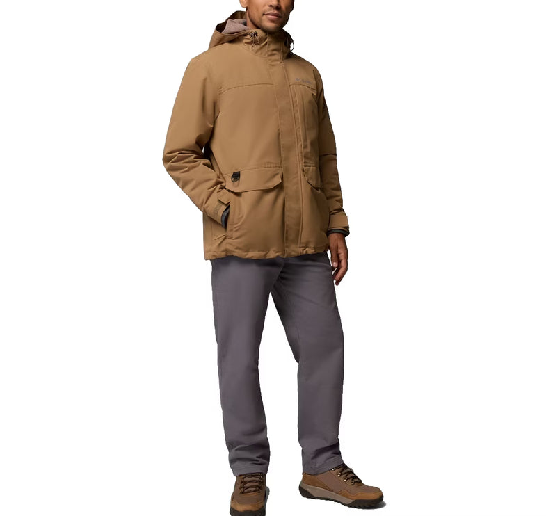 Columbia Men's Landroamer Fleece Lined Rain Jacket Delta/Tobacco